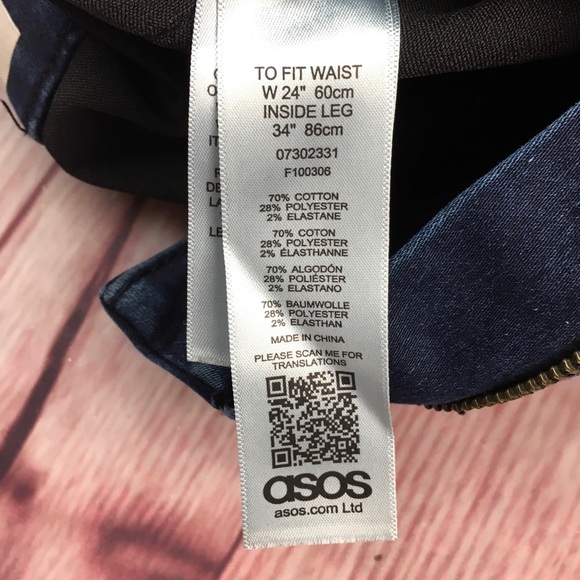 🐞NWT ASOS Design High Rise Ridley Skinny Jean Size 24x30” - Picture 10 of 15